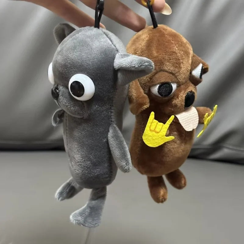Cute And Adorable Chihuahua Puppy Plush Pendant Ugly And Cute Creative Dog Plush Toy Backpack Abstract Plush Keychain Gift