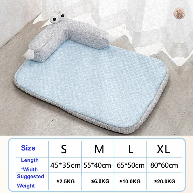 cooling orthopedic pet beds waterproof sofa dog bed with removable washable cover, pet bed mat for small and medium-sized pets