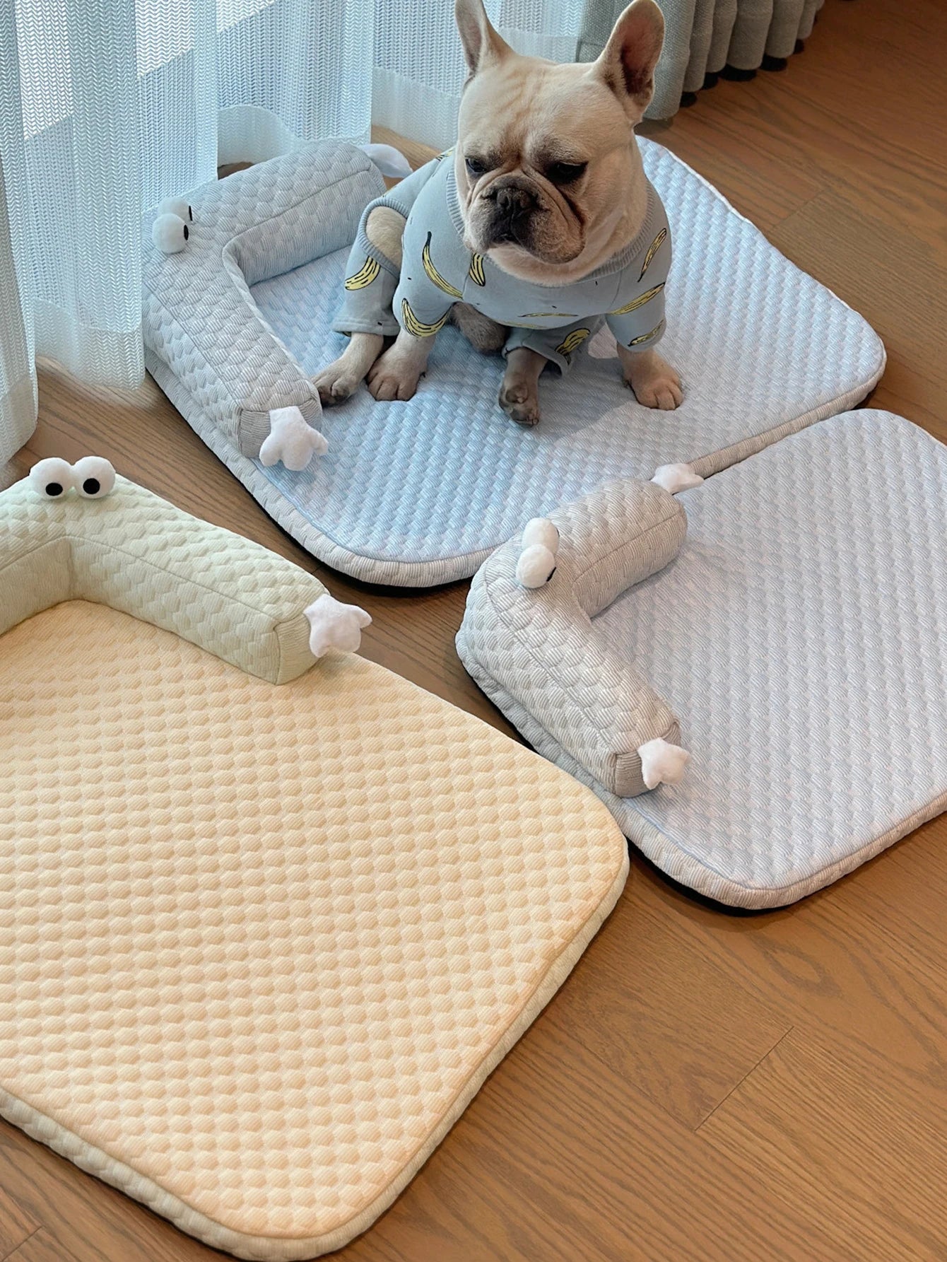 cooling orthopedic pet beds waterproof sofa dog bed with removable washable cover, pet bed mat for small and medium-sized pets