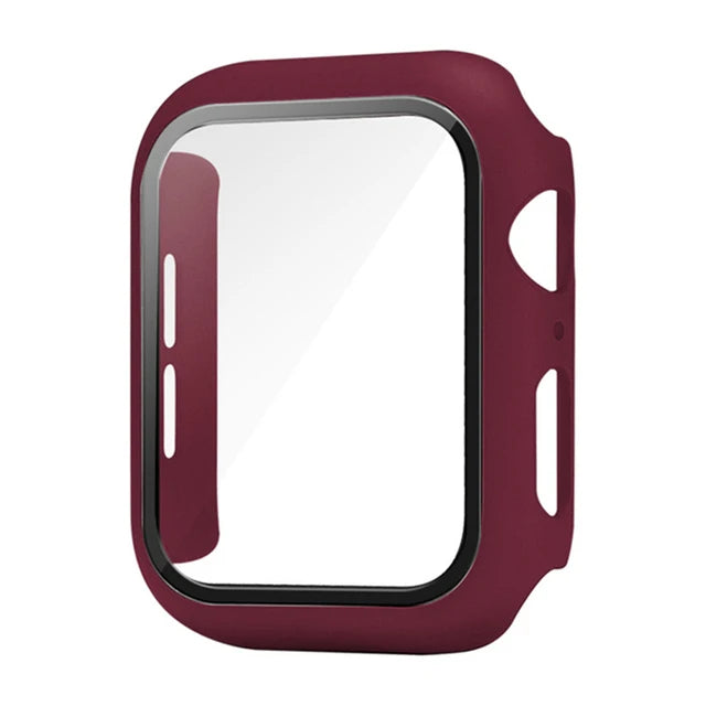 Glass+Cover For Apple Watch case 11 10 9 8 7 6 SE 5 Accessorie Screen Protector Apple iWatch serie 44mm 40mm 41mm 45mm 42mm 46mm
