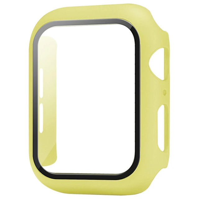 Glass+Cover For Apple Watch case 11 10 9 8 7 6 SE 5 Accessorie Screen Protector Apple iWatch serie 44mm 40mm 41mm 45mm 42mm 46mm