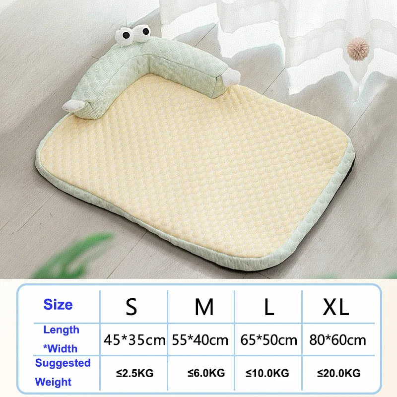 cooling orthopedic pet beds waterproof sofa dog bed with removable washable cover, pet bed mat for small and medium-sized pets