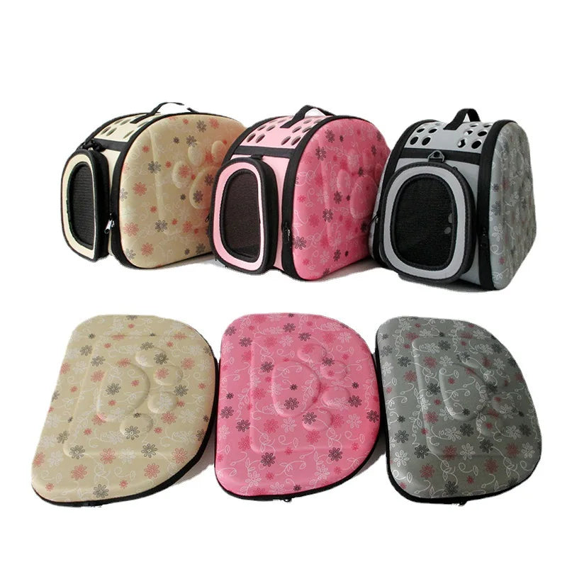 Portable pet travel bag, breathable, foldable, handheld, suitable for dogs and cats