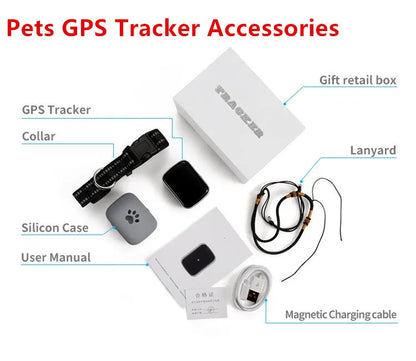 2024 Dog GPS Tracker Waterproof Fitness Tracking App Pet Products pet gps tracker tracking Key for pets dog person accessories