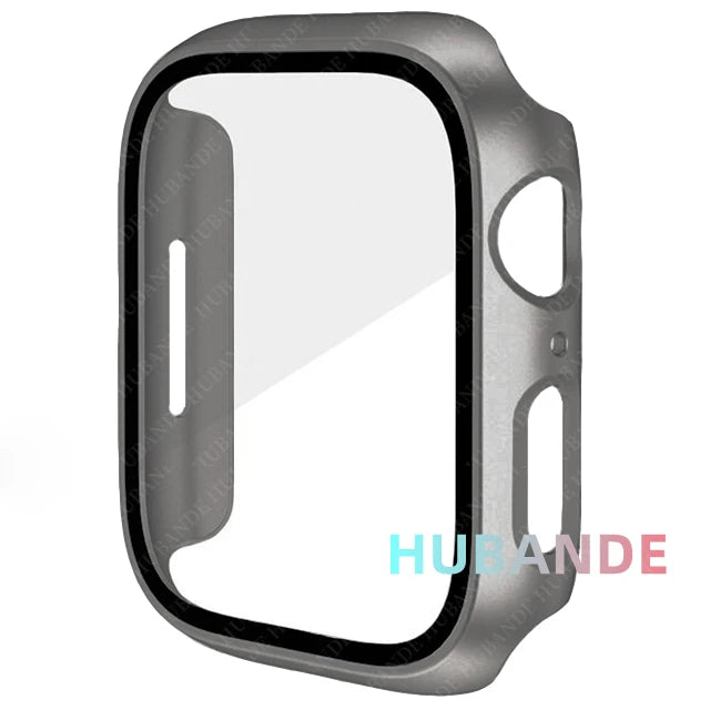 Glass+Cover For Apple Watch case 11 10 9 8 7 6 SE 5 Accessorie Screen Protector Apple iWatch serie 44mm 40mm 41mm 45mm 42mm 46mm