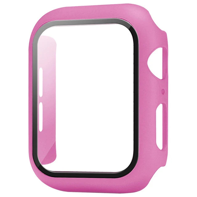 Glass+Cover For Apple Watch case 11 10 9 8 7 6 SE 5 Accessorie Screen Protector Apple iWatch serie 44mm 40mm 41mm 45mm 42mm 46mm
