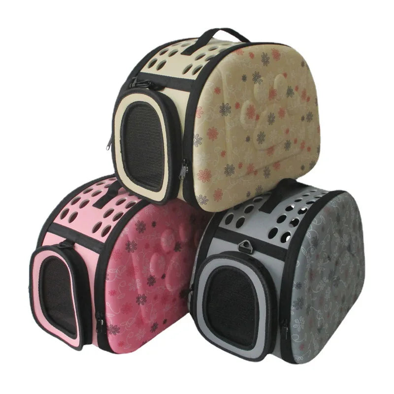 Portable pet travel bag, breathable, foldable, handheld, suitable for dogs and cats