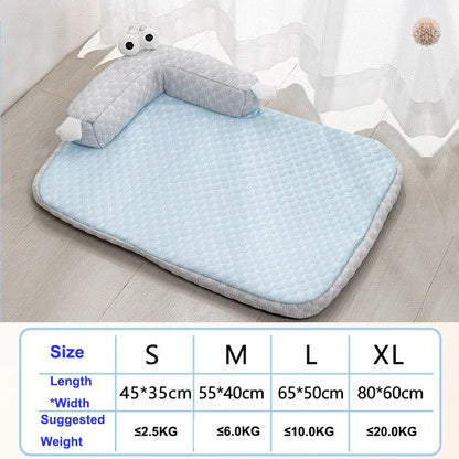 cooling orthopedic pet beds waterproof sofa dog bed with removable washable cover, pet bed mat for small and medium-sized  pets