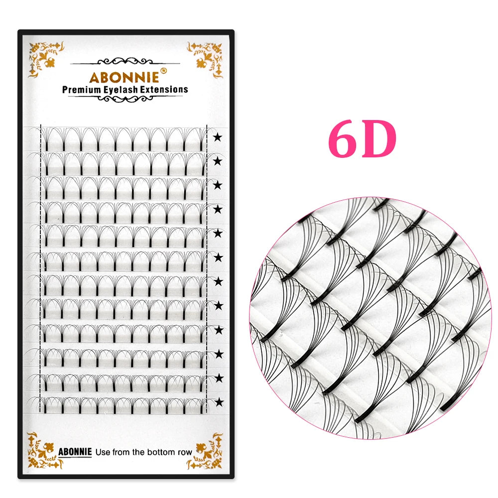 Abonnie Wide Premade Fan Lash Extensions Volume Fans Lashes 3d/4d/5d/6d Long Stem Volume Fan Professional Eyelashes Extensions