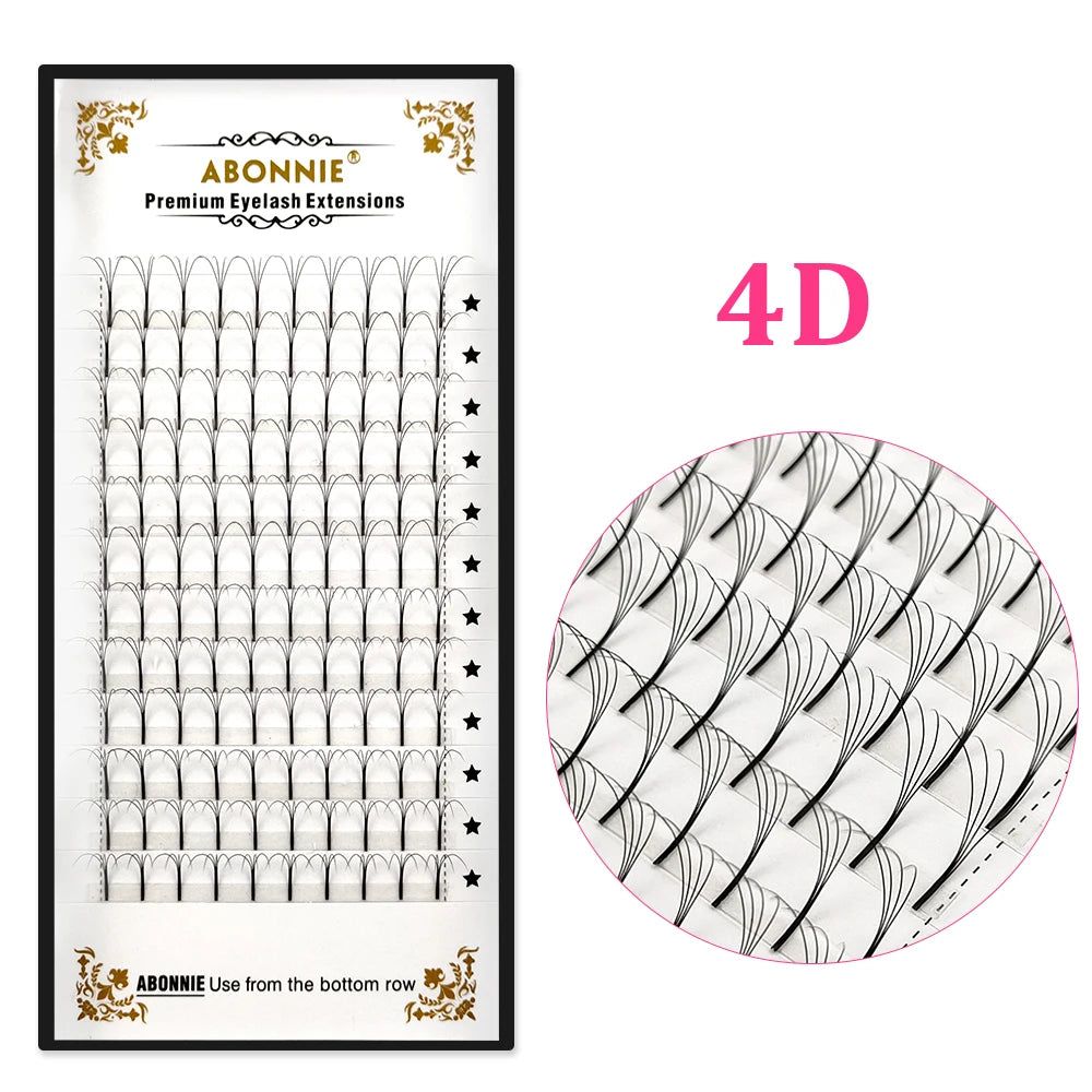 Abonnie Wide Premade Fan Lash Extensions Volume Fans Lashes 3d/4d/5d/6d Long Stem Volume Fan Professional Eyelashes Extensions