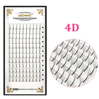 Abonnie Wide Premade Fan Lash Extensions Volume Fans Lashes 3d/4d/5d/6d Long Stem Volume Fan Professional Eyelashes Extensions