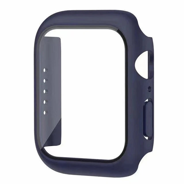 Glass+Cover For Apple Watch case 11 10 9 8 7 6 SE 5 Accessorie Screen Protector Apple iWatch serie 44mm 40mm 41mm 45mm 42mm 46mm