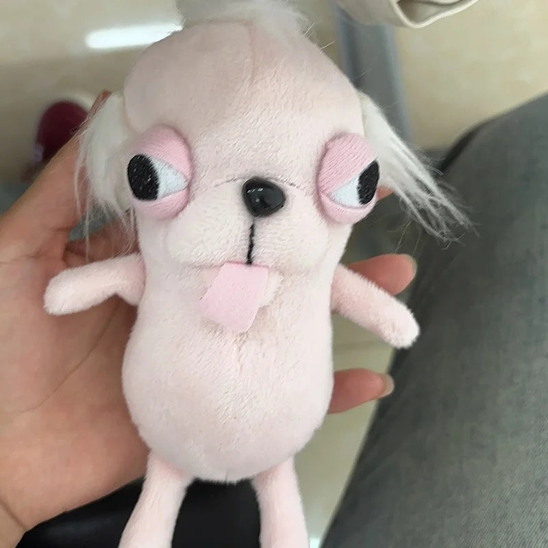 Cute And Adorable Chihuahua Puppy Plush Pendant Ugly And Cute Creative Dog Plush Toy Backpack Abstract Plush Keychain Gift