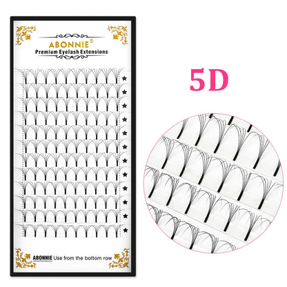 Abonnie Wide Premade Fan Lash Extensions Volume Fans Lashes 3d/4d/5d/6d Long Stem Volume Fan Professional Eyelashes Extensions