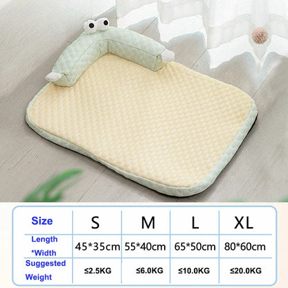 cooling orthopedic pet beds waterproof sofa dog bed with removable washable cover, pet bed mat for small and medium-sized  pets