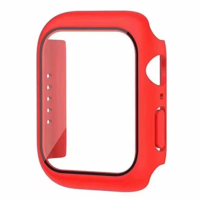 Glass+Cover For Apple Watch case 11 10 9 8 7 6 SE 5 Accessorie Screen Protector Apple iWatch serie 44mm 40mm 41mm 45mm 42mm 46mm