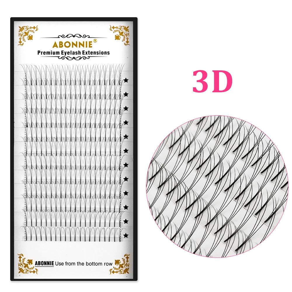 Abonnie Wide Premade Fan Lash Extensions Volume Fans Lashes 3d/4d/5d/6d Long Stem Volume Fan Professional Eyelashes Extensions